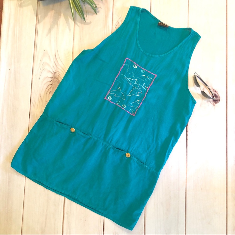 Liz and Jane Vintage Linen Dress One Size